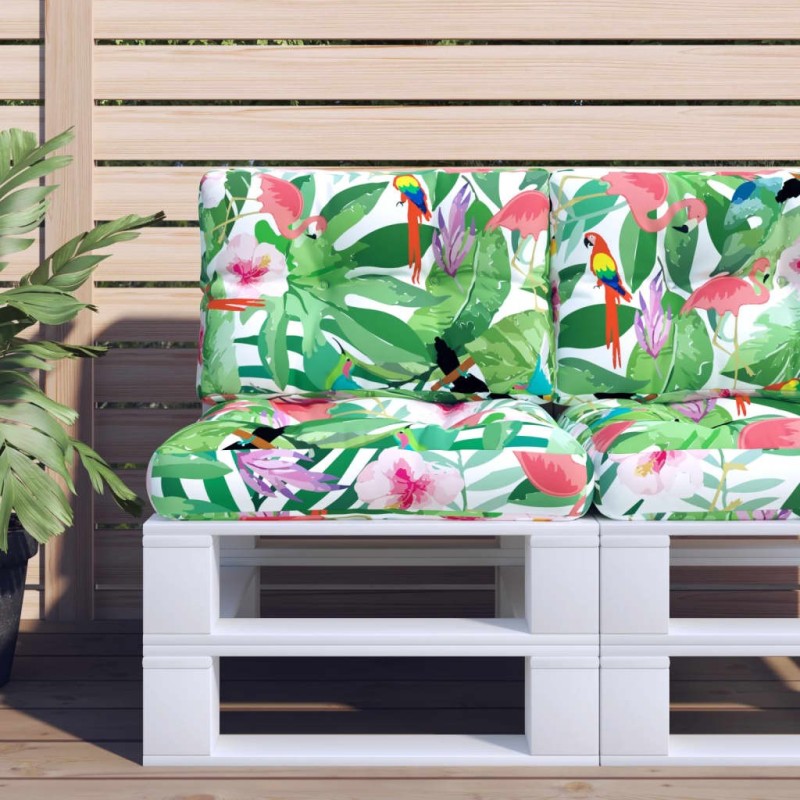 Coussin de palette multicolore 60x40x12 cm tissu 555917555917