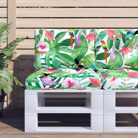 Coussin de palette multicolore 60x40x12 cm tissu 555917555917