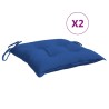 Coussins de palette lot de 2 bleu 50x50x7 cm tissu oxford 555920555920