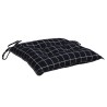Coussins de chaise lot de 2 carreaux noir 50x50x7 cm 555922555922