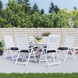 Coussins de chaise lot de 6 carreaux noir 50x50x7 cm 555923555923