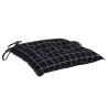 Coussins de chaise lot de 6 carreaux noir 50x50x7 cm 555923555923