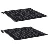 Coussins de chaise de jardin lot de 2 motif à carreaux noir 555924555924