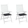 Coussins de chaise de jardin lot de 2 motif à carreaux noir 555924555924