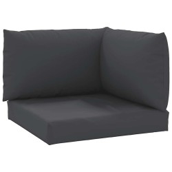 Coussins de palette lot de 3 noir tissu oxford 555927555927