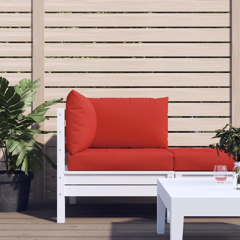 Coussins de palette lot de 3 rouge tissu oxford 555932555932