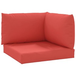 Coussins de palette lot de 3 rouge tissu oxford 555932555932