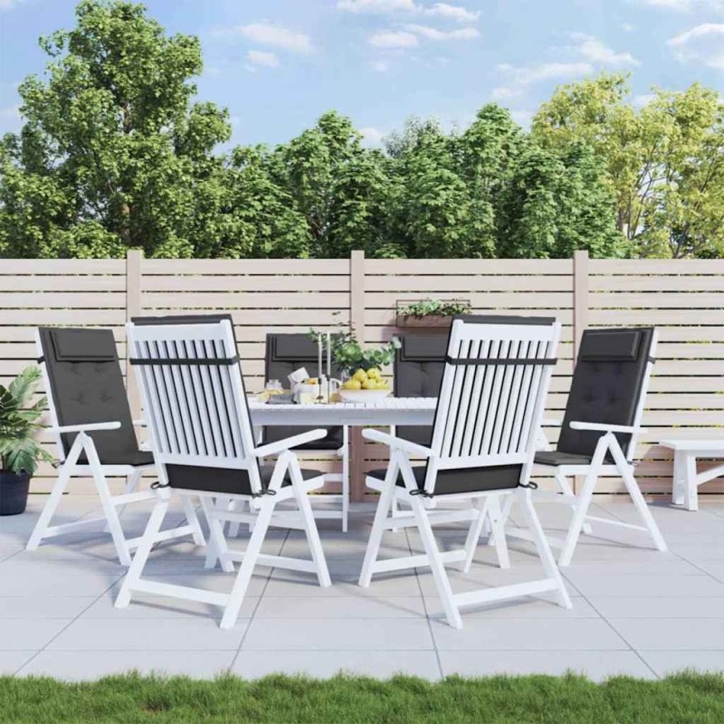 Coussins de chaise à dossier haut lot de 6 anthracite 555933555933