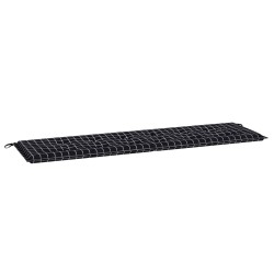 Coussin de banc Carreaux Noirs 150 x 50 x 3 cm Tissu Oxford 555936555936