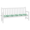 Coussin de banc Motif feuille 200 x 50 x 3 cm Tissu Oxford 555937555937