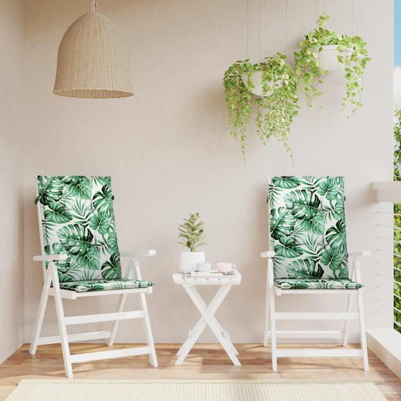 Coussins de chaise à dossier haut lot de 2 modèle de feuille 555938555938
