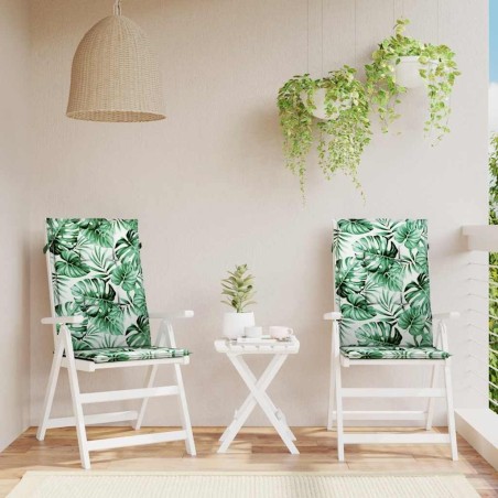 Coussins de chaise à dossier haut lot de 2 modèle de feuille 555938555938