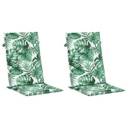 Coussins de chaise à dossier haut lot de 2 modèle de feuille 555938555938