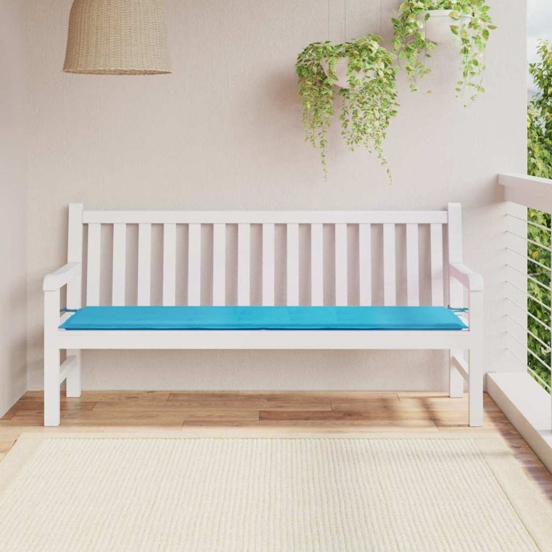 Coussin de banc Uni Turquoise 150 x 50 x 3 cm Tissu Oxford 555939555939