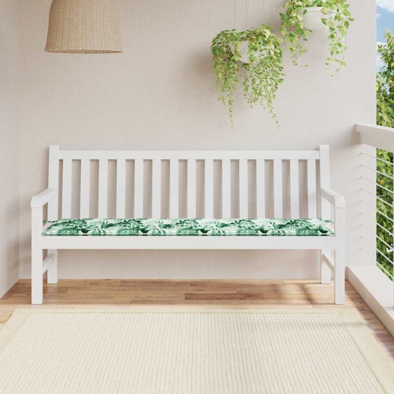 Coussin de banc Motif feuille 150 x 50 x 3 cm Tissu Oxford 555941555941