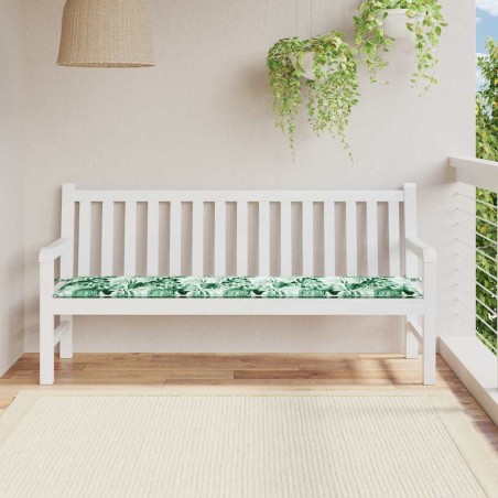 Coussin de banc Motif feuille 150 x 50 x 3 cm Tissu Oxford 555941555941