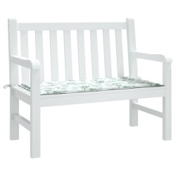 Coussin de banc de jardin motif de feuilles 120x50x3 cm 555943555943
