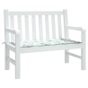 Coussin de banc de jardin motif de feuilles 120x50x3 cm 555943555943