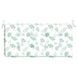 Coussin de banc de jardin motif de feuilles 120x50x3 cm 555943555943