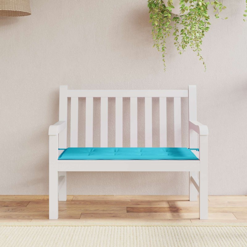 Coussin de banc Uni Turquoise 120 x 50 x 3 cm Tissu Oxford 555945555945