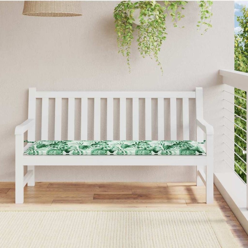 Coussin de banc Motif feuille 150 x 50 x 3 cm Tissu Oxford 555946555946