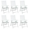 Coussins de chaise lot de 6 motif de feuilles 40x40x4 cm tissu 555950555950