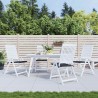 Coussins de chaise de jardin lot de 4 motif à carreaux noir 555951555951