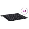 Coussins de chaise de jardin lot de 4 motif à carreaux noir 555951555951