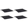 Coussins de chaise de jardin lot de 4 motif à carreaux noir 555951555951