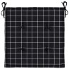 Coussins de chaise de jardin lot de 4 motif à carreaux noir 555951555951