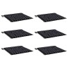 Coussins de chaise de jardin lot de 6 motif à carreaux noir 555952555952