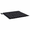 Coussins de chaise de jardin lot de 6 motif à carreaux noir 555952555952
