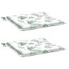 Coussins de chaise lot de 2 motif de feuilles 40x40x4 cm tissu 555953555953