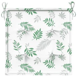 Coussins de chaise lot de 2 motif de feuilles 40x40x4 cm tissu 555953555953