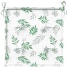 Coussins de chaise lot de 2 motif de feuilles 40x40x4 cm tissu 555953555953