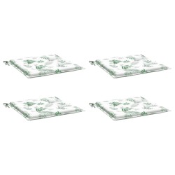 Coussins de chaise lot de 4 motif de feuilles 40x40x4 cm tissu 555954555954