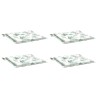 Coussins de chaise lot de 4 motif de feuilles 40x40x4 cm tissu 555954555954