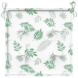 Coussins de chaise lot de 4 motif de feuilles 40x40x4 cm tissu 555954555954