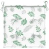 Coussins de chaise lot de 4 motif de feuilles 40x40x4 cm tissu 555954555954