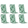 Coussins de chaise à dossier haut lot de 6 modèle de feuille 555958555958