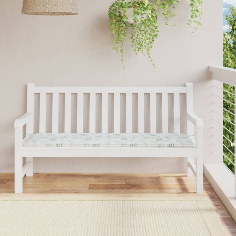 Coussin de banc de jardin motif de feuilles 150x50x3 cm 555962555962