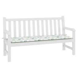 Coussin de banc de jardin motif de feuilles 150x50x3 cm 555962555962