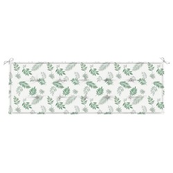 Coussin de banc de jardin motif de feuilles 150x50x3 cm 555962555962