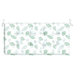 Coussin de banc de jardin motif de feuilles 100x50x3 cm 555963555963