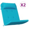 Coussins de chaise Uni 2 pcs Turquoise 58 x 77 x 4,5 cm 555965555965