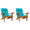 Coussins de chaise Uni 2 pcs Turquoise 58 x 77 x 4,5 cm 555965555965