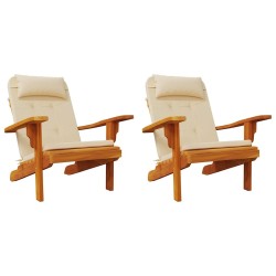 Coussins de chaise adirondack lot de 2 beige tissu oxford 555968555968