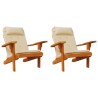 Coussins de chaise adirondack lot de 2 beige tissu oxford 555968555968