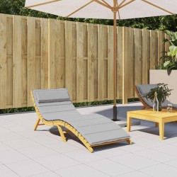 Coussin de chaise longue gris 180x60x4 cm tissu oxford 555969555969