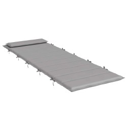 Coussin de chaise longue gris 180x60x4 cm tissu oxford 555969555969